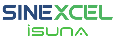 Logo SINEXCEL Isuna. Marchio emergente per assistenza rapida post-vendita nel fotovoltaico.